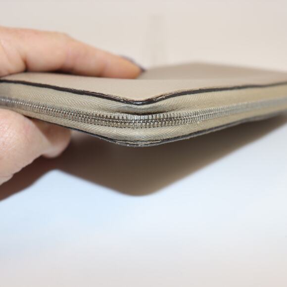Celine Taupe Leather Zippy Wallet - Picture 9 of 9